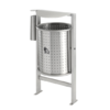 Stainless Steel Outdoor Waste Bin with Hat + Ashtray